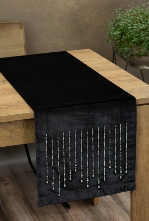 OBRUS ROYAL 3 35 X 220 CM CZARNY EUROFIRANY OBRUS ROYAL 3 35 X 220 CM CZARNY EUROFIRANY