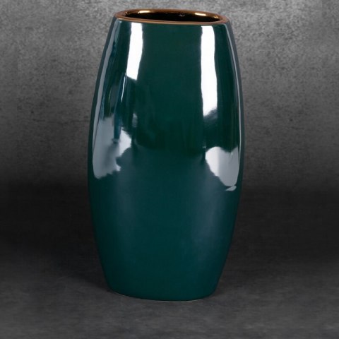 WAZON DEKORACYJNY AMORA2 (4) 19 X 12 X 35 CM ZIELONY EUROFIRANY WAZON DEKORACYJNY AMORA2 (4) 19 X 12 X 35 CM ZIELONY EUROFIRANY