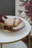 SZKLANA MISA DEKORACYJNA MABEL (01) FI 43 X 7 CM POMARAŃCZOWY EUROFIRANY