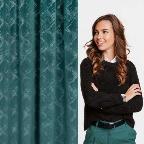ZASŁONA GOTOWA ADRIA NA TAŚMIE 140 X 270 CM CIEMNOTURKUSOWY EUROFIRANY ZASŁONA GOTOWA ADRIA NA TAŚMIE 140 X 270 CM CIEMNOTURKUSOWY EUROFIRANY