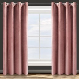 ZASŁONA GOTOWA D91 ROSA 140 X 250 CM CIEMNORÓŻOWY EUROFIRANY