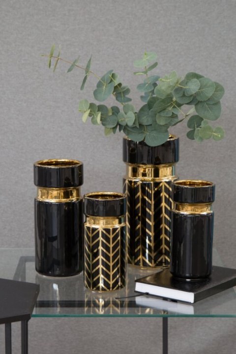 WAZON DEKORACYJNY MILANA3 (1) FI 13 X 30 CM CZARNY EUROFIRANY WAZON DEKORACYJNY MILANA3 (1) FI 13 X 30 CM CZARNY EUROFIRANY