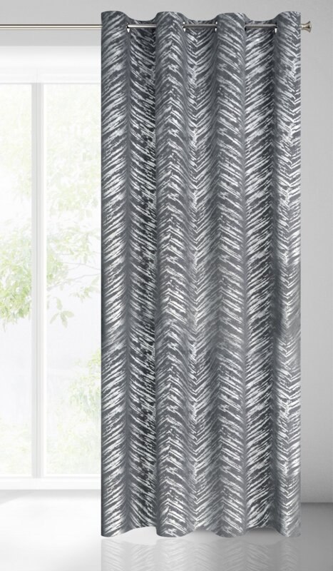 ZASŁONA GOTOWA SARA 140 X 250 CM STALOWY EUROFIRANY ZASŁONA GOTOWA SARA 140 X 250 CM STALOWY EUROFIRANY