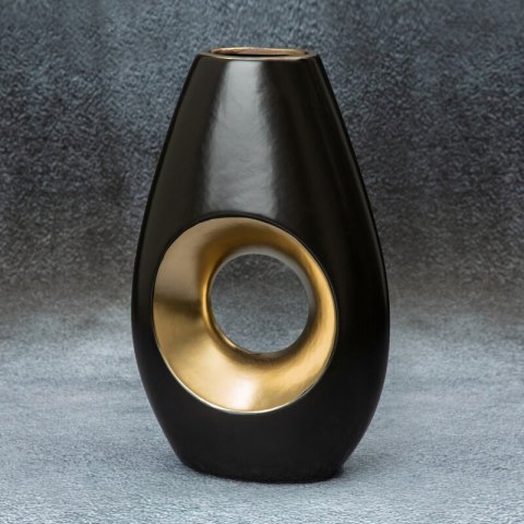 WAZON DEKORACYJNY MIRA 19 X 8 X 30 CM CZARNY EUROFIRANY WAZON DEKORACYJNY MIRA 19 X 8 X 30 CM CZARNY EUROFIRANY