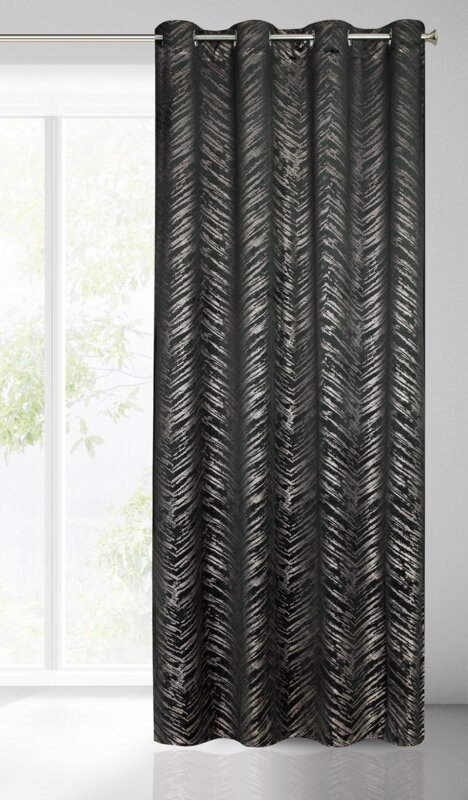 ZASŁONA GOTOWA SARA 140 X 250 CM CZARNY EUROFIRANY ZASŁONA GOTOWA SARA 140 X 250 CM CZARNY EUROFIRANY