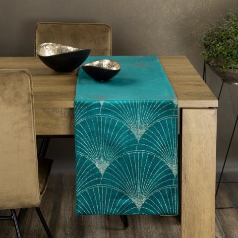OBRUS BLINK 14 35 X 220 CM CIEMNOTURKUSOWY EUROFIRANY OBRUS BLINK 14 35 X 220 CM CIEMNOTURKUSOWY EUROFIRANY