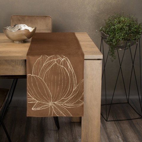 OBRUS BLINK 12 35 X 180 CM BRĄZOWY EUROFIRANY OBRUS BLINK 12 35 X 180 CM BRĄZOWY EUROFIRANY