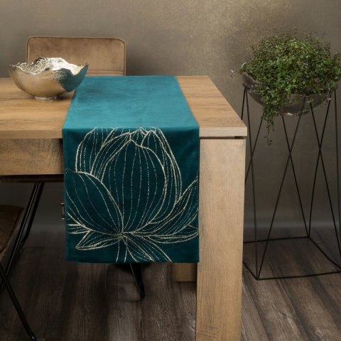 OBRUS BLINK 12 35 X 220 CM CIEMNOTURKUSOWY EUROFIRANY OBRUS BLINK 12 35 X 220 CM CIEMNOTURKUSOWY EUROFIRANY