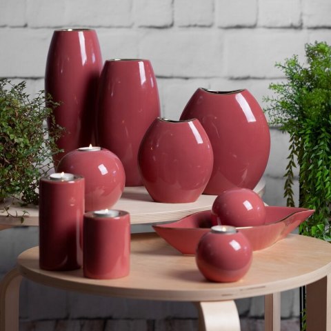 WAZON DEKORACYJNY SIBEL (04) 22 X 12 X 25 CM CIEMNORÓŻOWY EUROFIRANY WAZON DEKORACYJNY SIBEL (04) 22 X 12 X 25 CM CIEMNORÓŻOWY EUROFIRANY