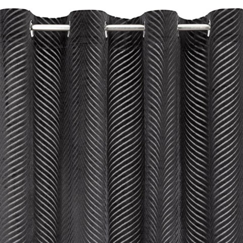 ZASŁONA GOTOWA LUSSI 140 X 250 CM CZARNY EUROFIRANY ZASŁONA GOTOWA LUSSI 140 X 250 CM CZARNY EUROFIRANY