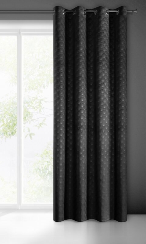 ZASŁONA GOTOWA JULIA 140 X 250 CM CZARNY EUROFIRANY ZASŁONA GOTOWA JULIA 140 X 250 CM CZARNY EUROFIRANY