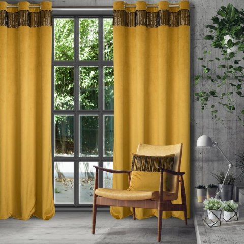 ZASŁONA GOTOWA JASPER 140 X 250 CM ZŁOTY EUROFIRANY ZASŁONA GOTOWA JASPER 140 X 250 CM ZŁOTY EUROFIRANY