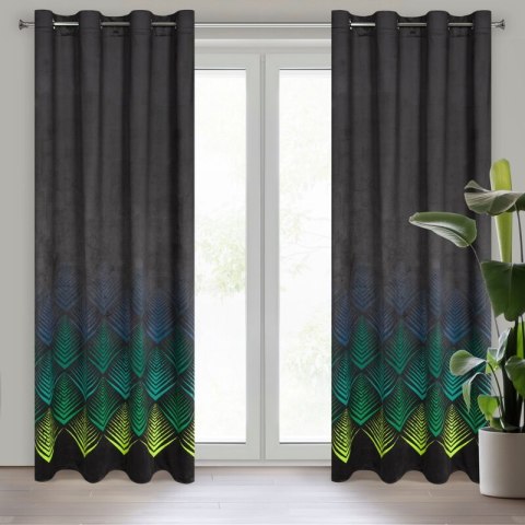 ZASŁONA GOTOWA ANGELINA 140 X 250 CM CZARNY EUROFIRANY ZASŁONA GOTOWA ANGELINA 140 X 250 CM CZARNY EUROFIRANY