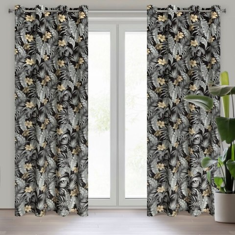 ZASŁONA GOTOWA LOREN 140 X 250 CM CZARNY EUROFIRANY ZASŁONA GOTOWA LOREN 140 X 250 CM CZARNY EUROFIRANY