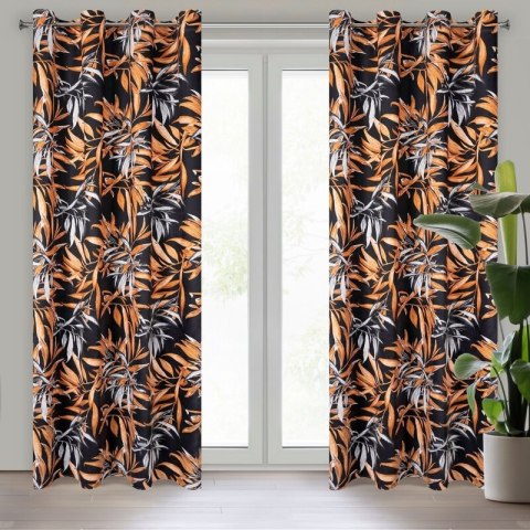 ZASŁONA GOTOWA ZOJA 140 X 250 CM CZARNY EUROFIRANY ZASŁONA GOTOWA ZOJA 140 X 250 CM CZARNY EUROFIRANY