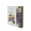KOMPLET POŚCIELI W PUDEŁKU VITRAGE 220 X 200 CM FIOLETOWY EUROFIRANY
