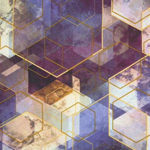 KOMPLET POŚCIELI W PUDEŁKU VITRAGE 220 X 200 CM FIOLETOWY EUROFIRANY KOMPLET POŚCIELI W PUDEŁKU VITRAGE 220 X 200 CM FIOLETOWY EUROFIRANY