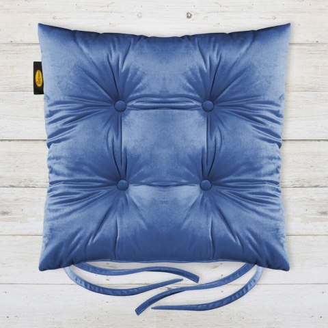 PODUSZKA NA KRZESŁO "VELVET" 40 X 40 X 8 CM CHABROWY EUROFIRANY PODUSZKA NA KRZESŁO "VELVET" 40 X 40 X 8 CM CHABROWY EUROFIRANY