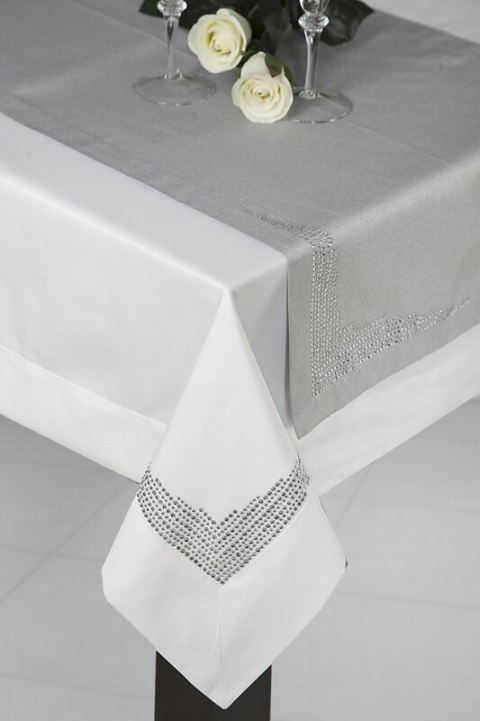 OBRUS DEKORACYJNY 145 X 280 CM POPIELATY EUROFIRANY OBRUS DEKORACYJNY 145 X 280 CM POPIELATY EUROFIRANY