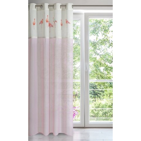 ZASŁONA GOTOWA FLAMINGO 140 X 250 CM JASNORÓŻOWY EUROFIRANY ZASŁONA GOTOWA FLAMINGO 140 X 250 CM JASNORÓŻOWY EUROFIRANY