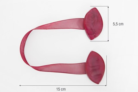 UPINACZ DEKORACYJNY Z MAGNESEM 15 CM BORDOWY EUROFIRANY UPINACZ DEKORACYJNY Z MAGNESEM 15 CM BORDOWY EUROFIRANY