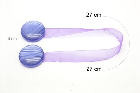 UPINACZ DEKORACYJNY Z MAGNESEM 27 CM FIOLETOWY EUROFIRANY UPINACZ DEKORACYJNY Z MAGNESEM 27 CM FIOLETOWY EUROFIRANY