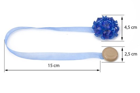 UPINACZ DEKORACYJNY Z MAGNESEM 15 CM GRANATOWY EUROFIRANY UPINACZ DEKORACYJNY Z MAGNESEM 15 CM GRANATOWY EUROFIRANY