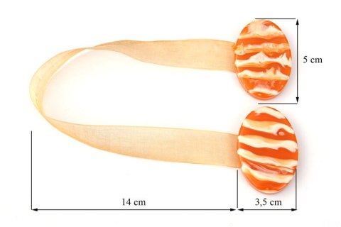 UPINACZ DEKORACYJNY Z MAGNESEM 15 CM POMARAŃCZOWY EUROFIRANY UPINACZ DEKORACYJNY Z MAGNESEM 15 CM POMARAŃCZOWY EUROFIRANY