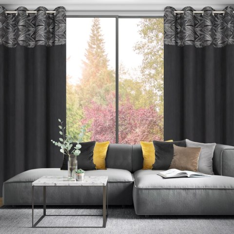 ZASŁONA GOTOWA ARIANA 140 X 250 CM CZARNY EUROFIRANY ZASŁONA GOTOWA ARIANA 140 X 250 CM CZARNY EUROFIRANY
