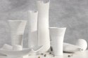 WAZON DEKORACYJNY RISO 11 X 7 X 40 CM KREMOWY EUROFIRANY