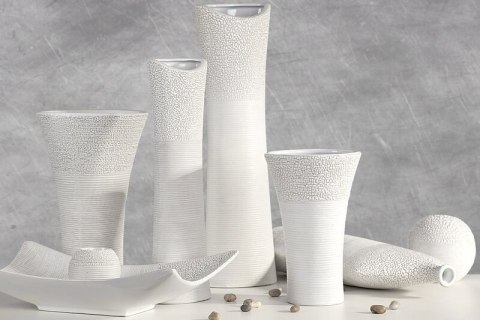 WAZON DEKORACYJNY RISO 11 X 7 X 40 CM KREMOWY EUROFIRANY WAZON DEKORACYJNY RISO 11 X 7 X 40 CM KREMOWY EUROFIRANY