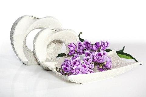 WAZON DEKORACYJNY RISO 8 X 8 X 32 CM KREMOWY EUROFIRANY WAZON DEKORACYJNY RISO 8 X 8 X 32 CM KREMOWY EUROFIRANY