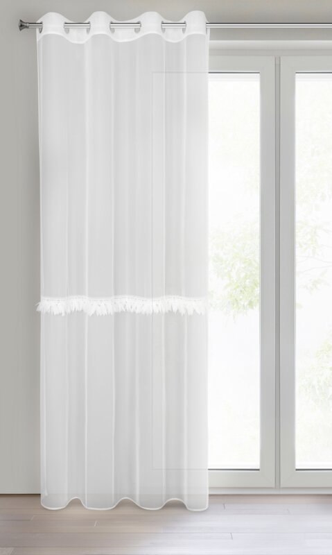FIRANA GOTOWA SYLVI 140 X 260 CM BIAŁY EUROFIRANY FIRANA GOTOWA SYLVI 140 X 260 CM BIAŁY EUROFIRANY