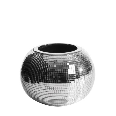 WAZON DEKORACYJNY MIRONA (10) 22 X 22 X 16 CM SREBRNY EUROFIRANY WAZON DEKORACYJNY MIRONA (10) 22 X 22 X 16 CM SREBRNY EUROFIRANY
