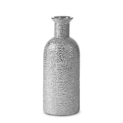 WAZON DEKORACYJNY RISO 12 X 8 X 30 CM SREBRNY EUROFIRANY WAZON DEKORACYJNY RISO 12 X 8 X 30 CM SREBRNY EUROFIRANY