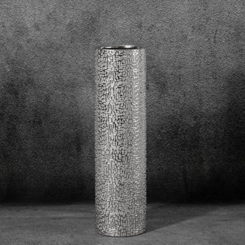 WAZON DEKORACYJNY RISO FI 11 X 30 CM SREBRNY EUROFIRANY WAZON DEKORACYJNY RISO FI 11 X 30 CM SREBRNY EUROFIRANY