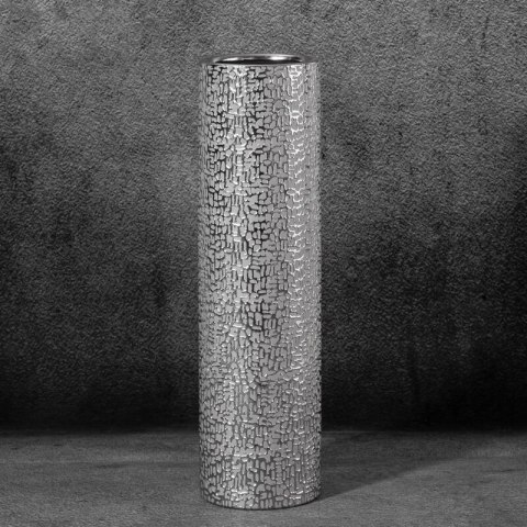 WAZON DEKORACYJNY RISO FI 11 X 40 CM SREBRNY EUROFIRANY WAZON DEKORACYJNY RISO FI 11 X 40 CM SREBRNY EUROFIRANY