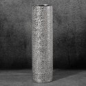 WAZON DEKORACYJNY RISO FI 13 X 50 CM SREBRNY EUROFIRANY