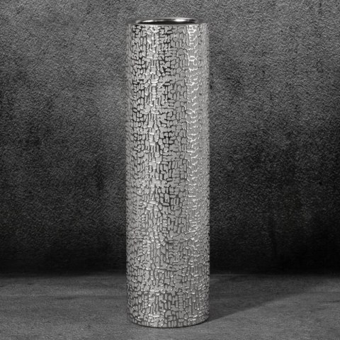 WAZON DEKORACYJNY RISO FI 13 X 50 CM SREBRNY EUROFIRANY WAZON DEKORACYJNY RISO FI 13 X 50 CM SREBRNY EUROFIRANY