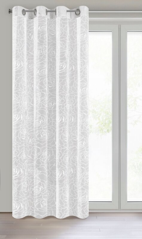 FIRANA GOTOWA KAYLA 140 X 250 CM BIAŁY EUROFIRANY FIRANA GOTOWA KAYLA 140 X 250 CM BIAŁY EUROFIRANY