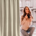 ZASŁONA GOTOWA D91 ROSA NA TAŚMIE 140 X 270 CM BEŻOWY EUROFIRANY