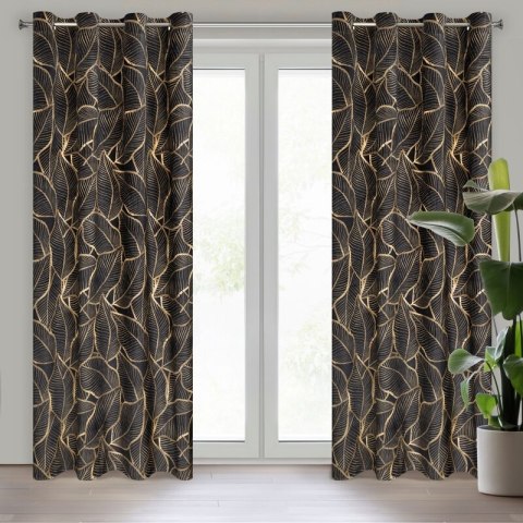 ZASŁONA GOTOWA ASTEJA 140 X 250 CM CZARNY EUROFIRANY ZASŁONA GOTOWA ASTEJA 140 X 250 CM CZARNY EUROFIRANY
