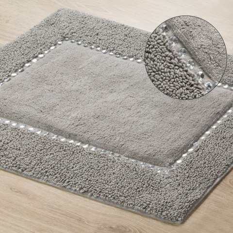 DYWANIK ŁAZIENKOWY CHIC 60 X 90 CM SREBRNY EUROFIRANY DYWANIK ŁAZIENKOWY CHIC 60 X 90 CM SREBRNY EUROFIRANY