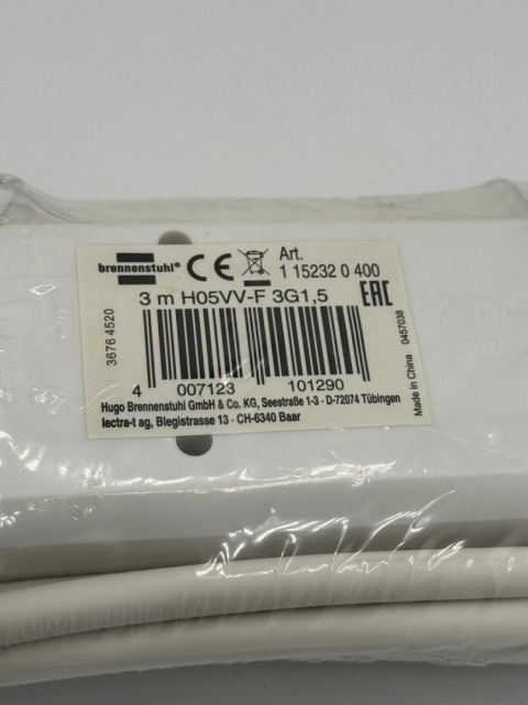 Listwa Zasilająca Brennenstuhl Eco-Line 3m / 3 Gniazda / Biała