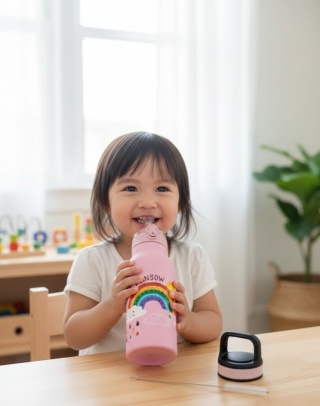 Bidon Termiczny dla Dzieci Magic Rainbow + Akcesoria – Tęcza 500ml