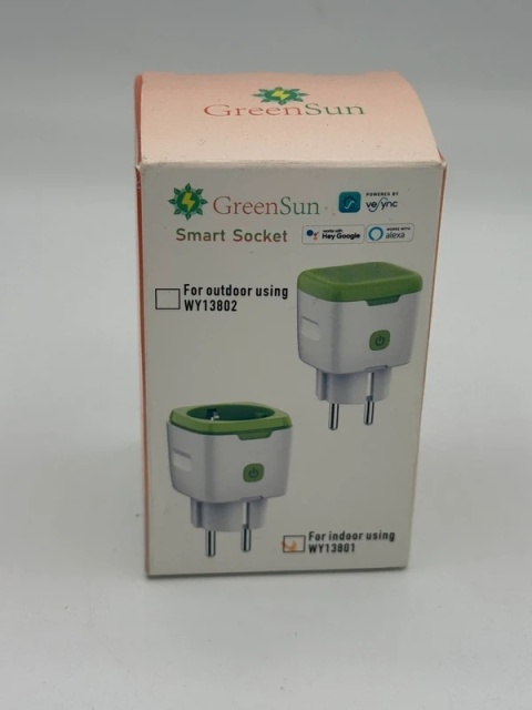 Inteligentne Gniazdko Zewnętrzne GreenSun Smart Socket | WiFi | Google & Alexa