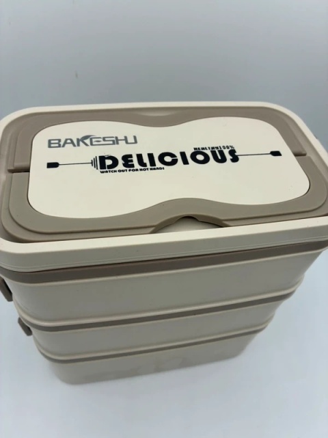 Lunchbox Termiczny 3-Poziomowy + Sztućce | Pojemnik Obiadowy Stal SUS304 | Delicious Style