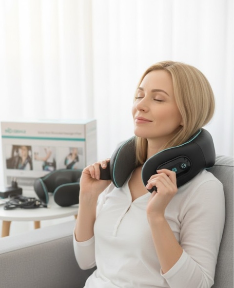 Masażer Shiatsu do Karku i Pleców z Funkcją Grzania | 3D Premium