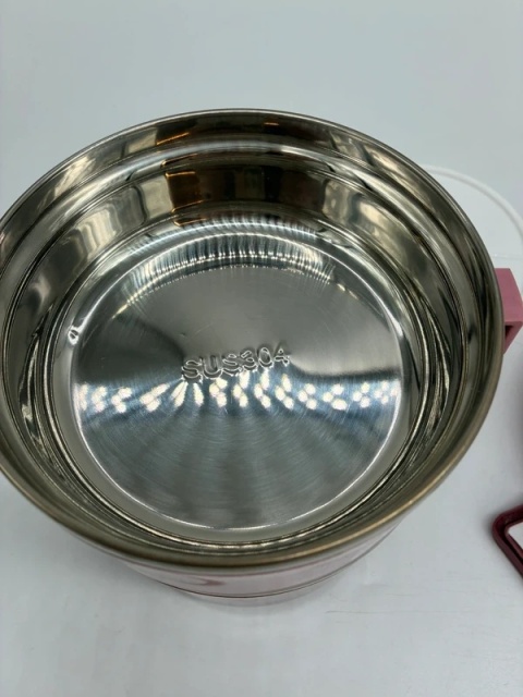 Okrągły Lunchbox Termiczny 2-Poziomowy | Różowy | Stal Nierdzewna SUS304 | Szczelny