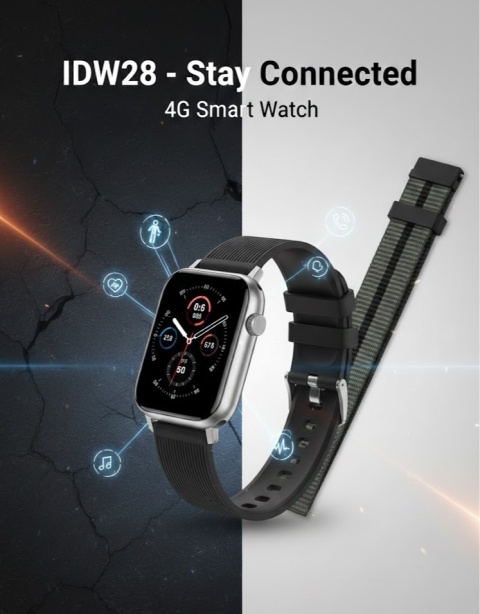 Inteligentny Zegarek IDW28 4G: Zawsze połączony, zawsze w Twoim stylu.